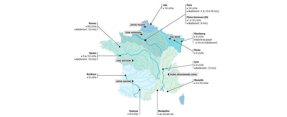 6 régions agence de l'eau