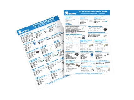 Kits de démarrage et réassort outils PMMA